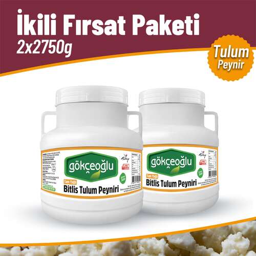 Tam Yağlı Bitlis Tulum Peyniri 2'li Fırsat Paketi 2x2750 G.